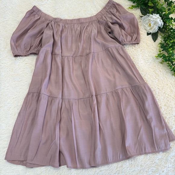 Made with Love Dusty Rose Babydoll Dress Size Large - Picture 2 of 8